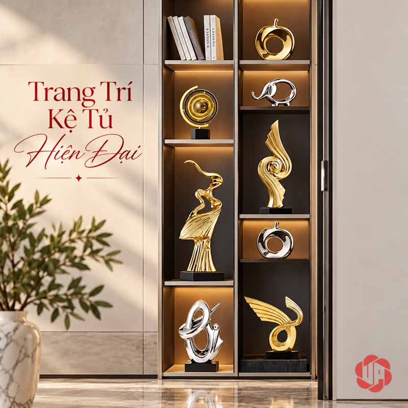 Tượng Trang Trí Nghệ Thuật Thuận Buồm Xuôi Gió UP055 Tượng trang trí nghệ thuật ở ngăn dưới của tủ decor