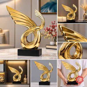 Tượng trang trí nghệ thuật Thuận buồm xuôi gió trong ảnh ghép nhiều góc