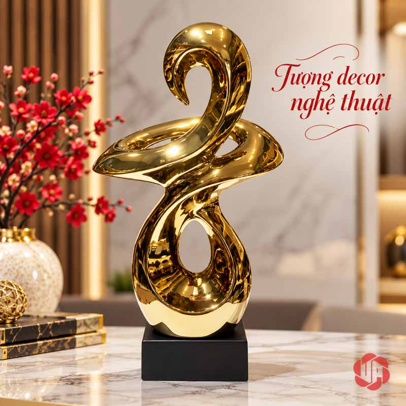 Tượng Trang Trí Nghệ Thuật Vận May Và Bước Ngoặt UP054V Tượng trang trí Vận may và bước ngoặt trên bàn trong phòng khách